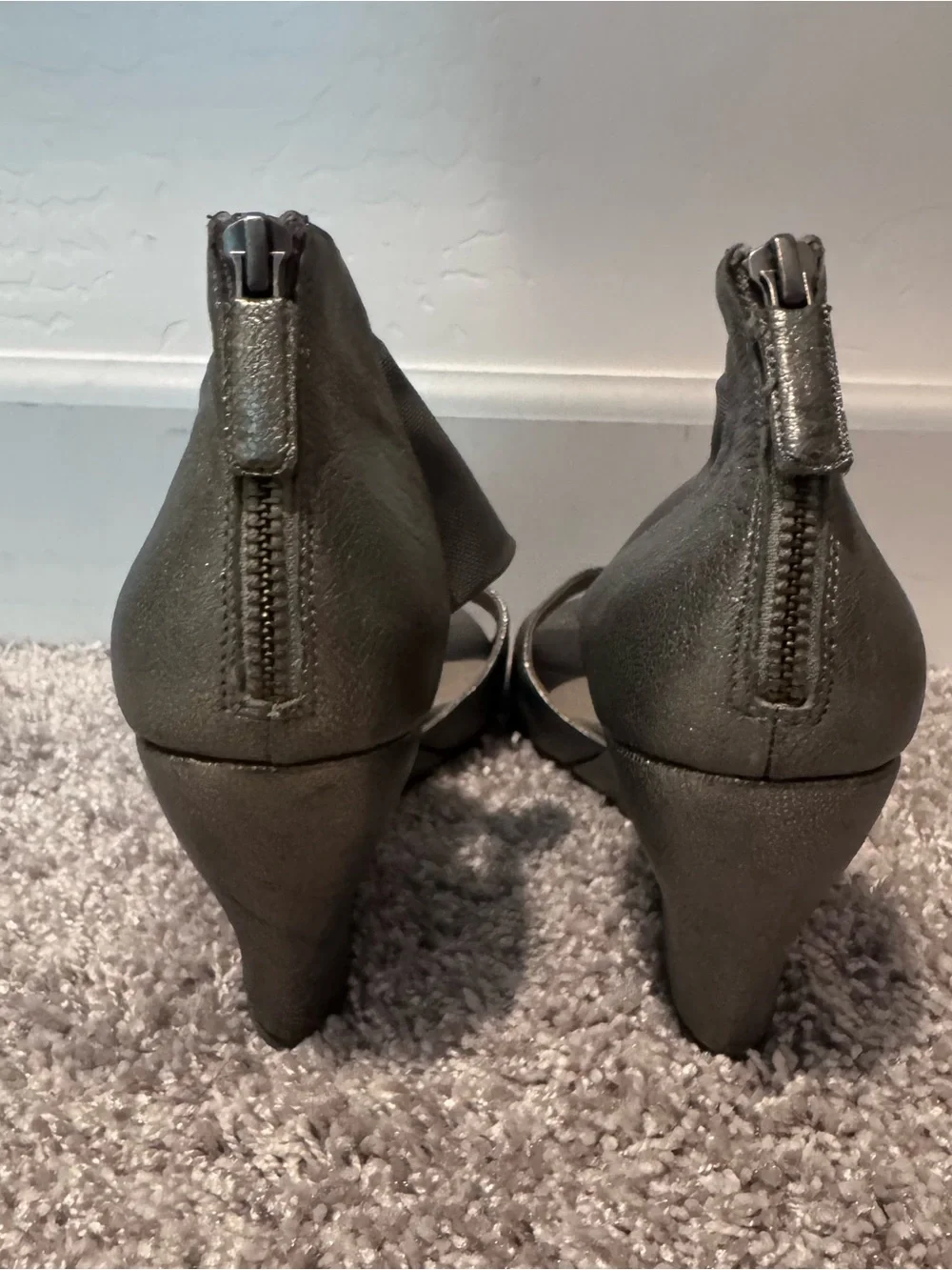 Women’s Black Wedge Sandals with Ankle Wrap